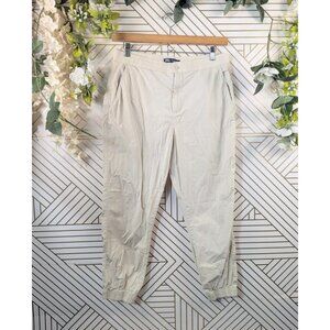 Zara Men’s Drawstring Jogger  Pants Color Beige Cotton Tie Waist Size XL